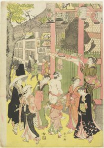(väkijoukko Asakusa-temppelin portilla), 1782-1798